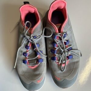 Nike 2.5 youth Gray and Pink Athletic Shoes with Blue Accents